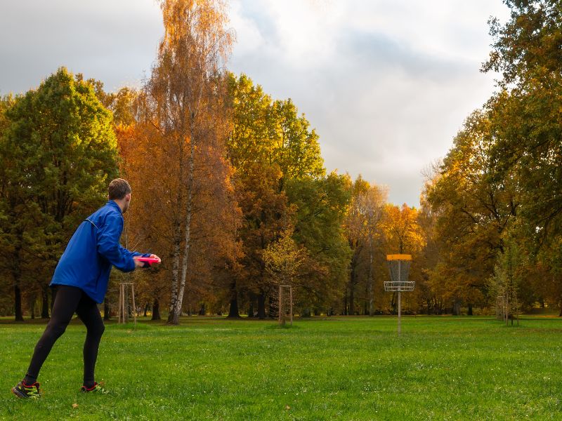 Disc Golfer Throws