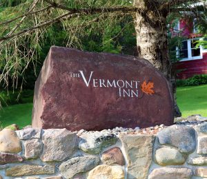 The entrance to the historic VERMONT INN in Mendon, Vermont.