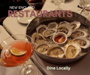 Local New England Restaurants like this amazing local seafood appetizer of raw oysters served at Jonathans Restaurant in Ogunquit Maine. Thank you for supporting our local restaurants in New England